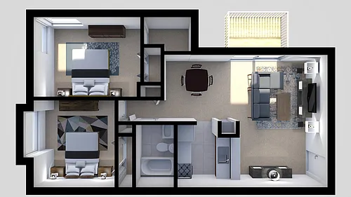 Floor plan 2 Bedrooms