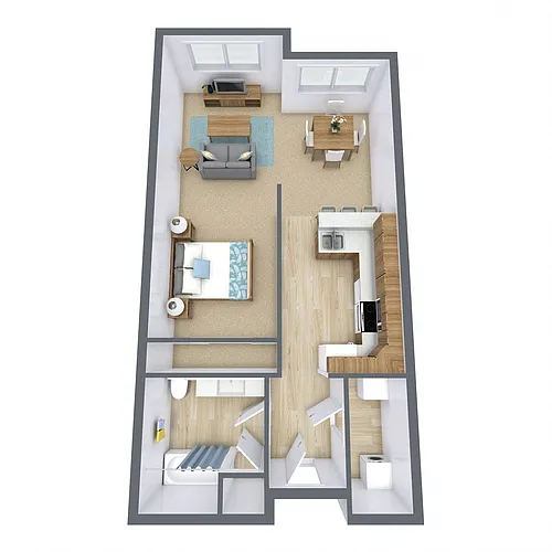 Floor plan Efficiency 01B