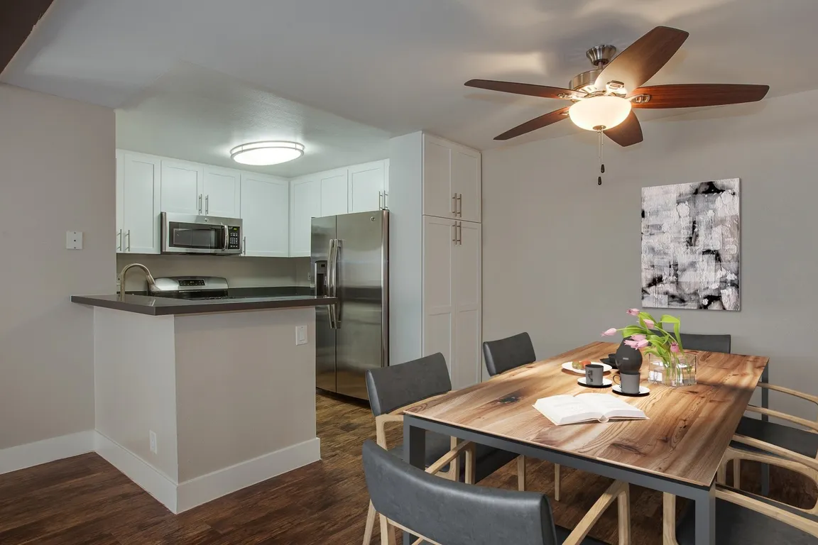 Enjoy a meal in this spacious dining area