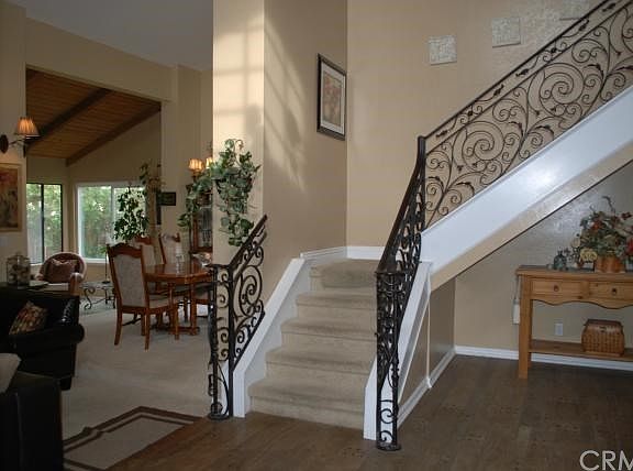 Elegant wrought iron staircase