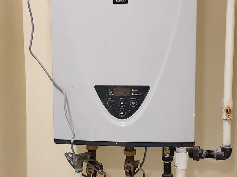 New on demand hot water heater, never run out of hot water