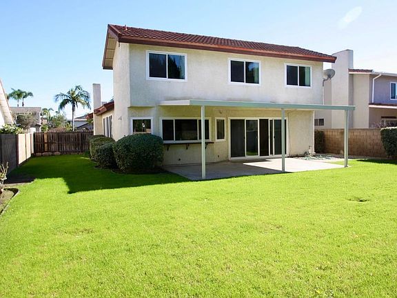 Backyard facing house