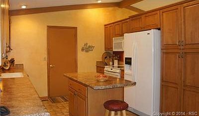 Island is movable for easy access around the kitchen