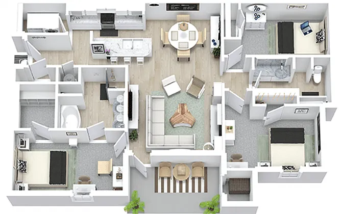 Floor plan King Palm Renovated