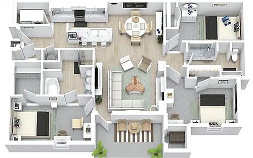 Floor plan King Palm Renovated