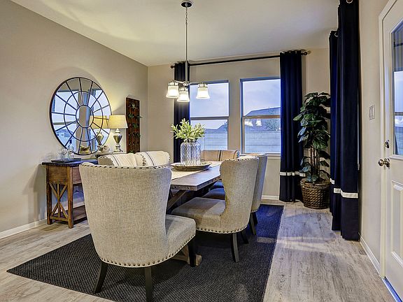 Dining area with access to backyard