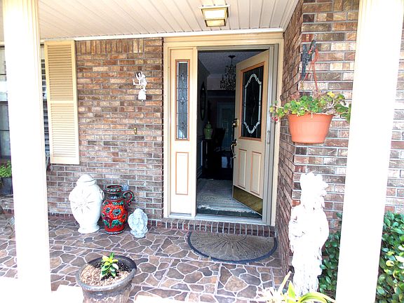 Tiled entry and glass door