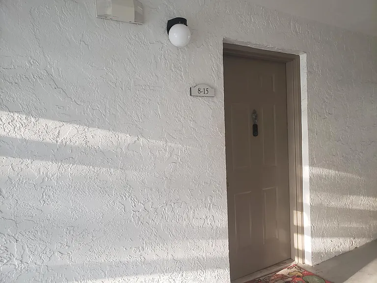 View of front door.