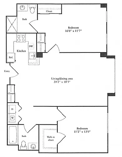 Floor plan 1,090 sq. ft.
