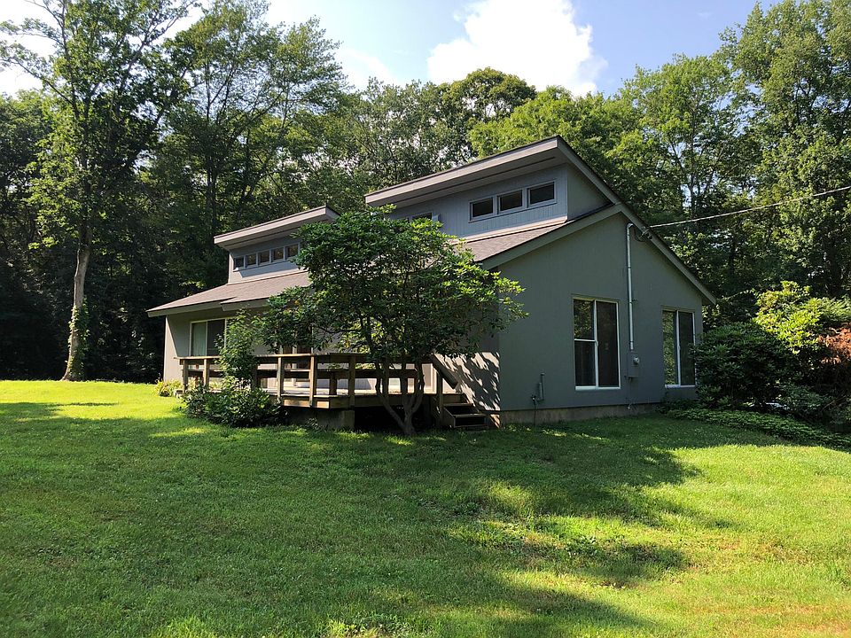 Terrace overlooks back yard.