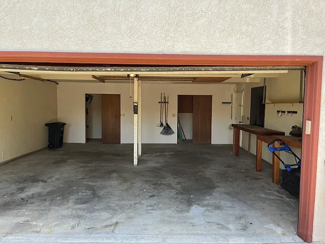 Spacious two car garage