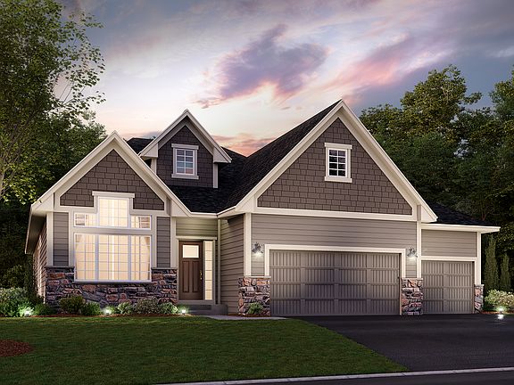 Sycamore Elevation C - Stone 3-Car