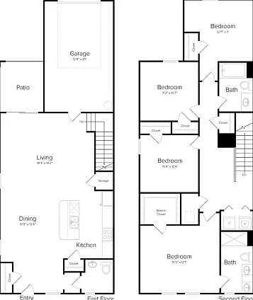 4 Bedroom Floorplan 4 Bedroom Floorplan