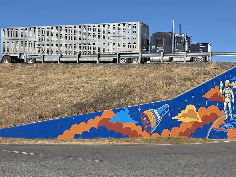 Weatherford has murals painted throughout town.