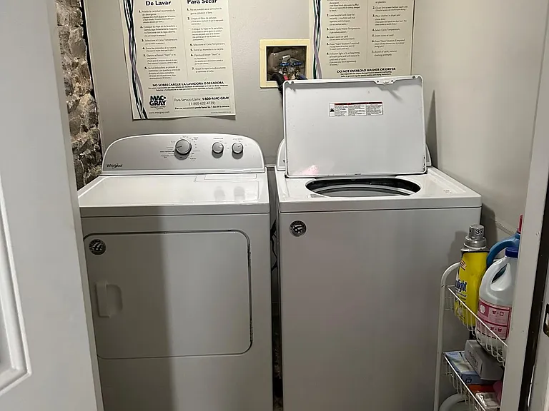 free laundry in basement