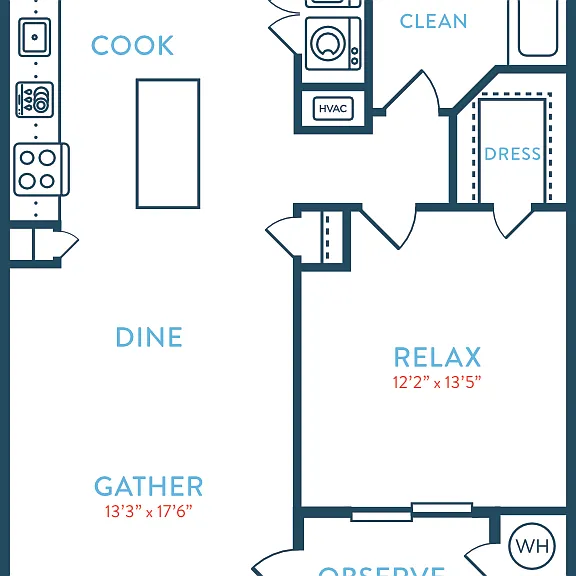 829 Quincy A2 Floorplan Diagram