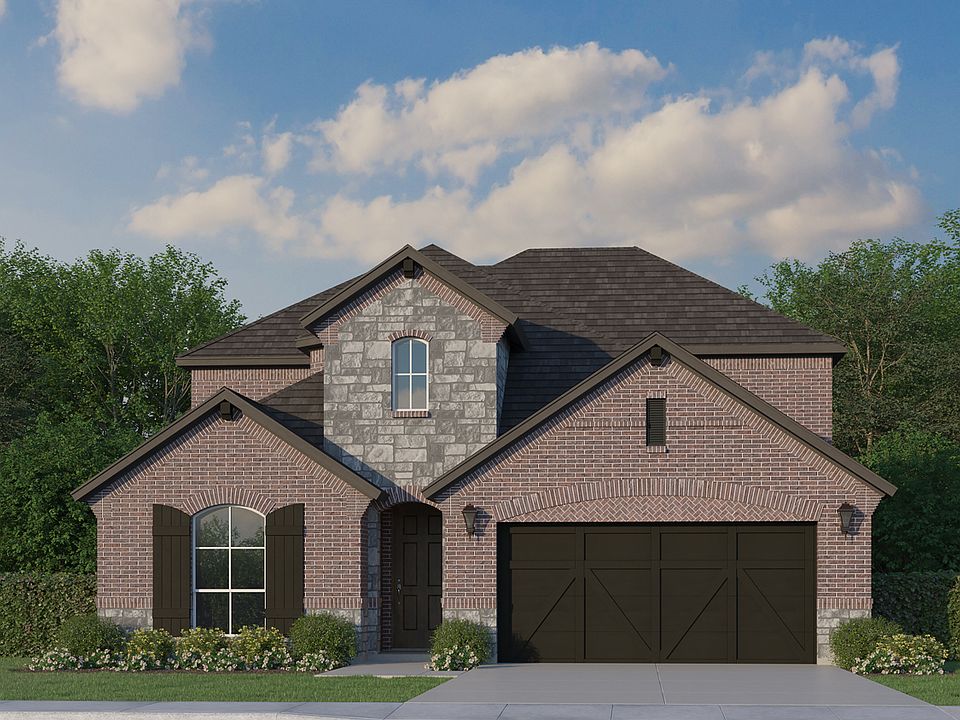 Plan 1527 Elevation A with Stone
