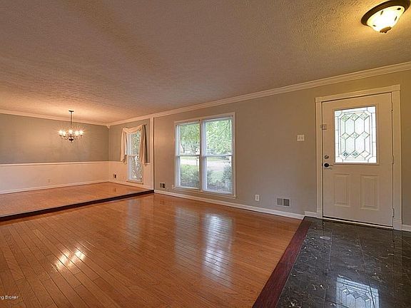 Entry, living room, dining room