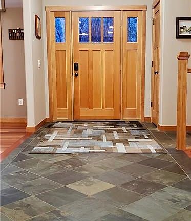 Slate tile entryway