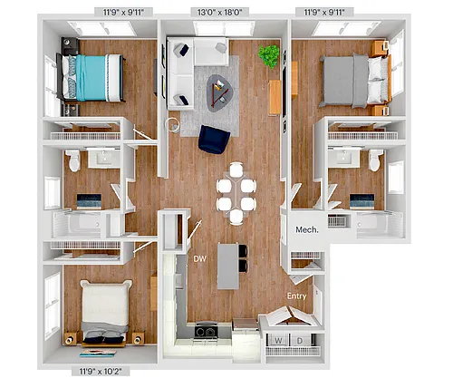 Floor plan C1-1261