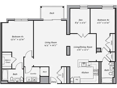 Floor plan B16D