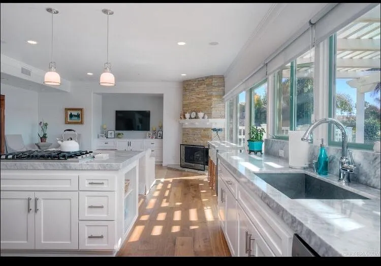 kitchen with family room