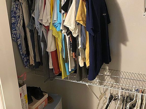 Basement bedroom closet