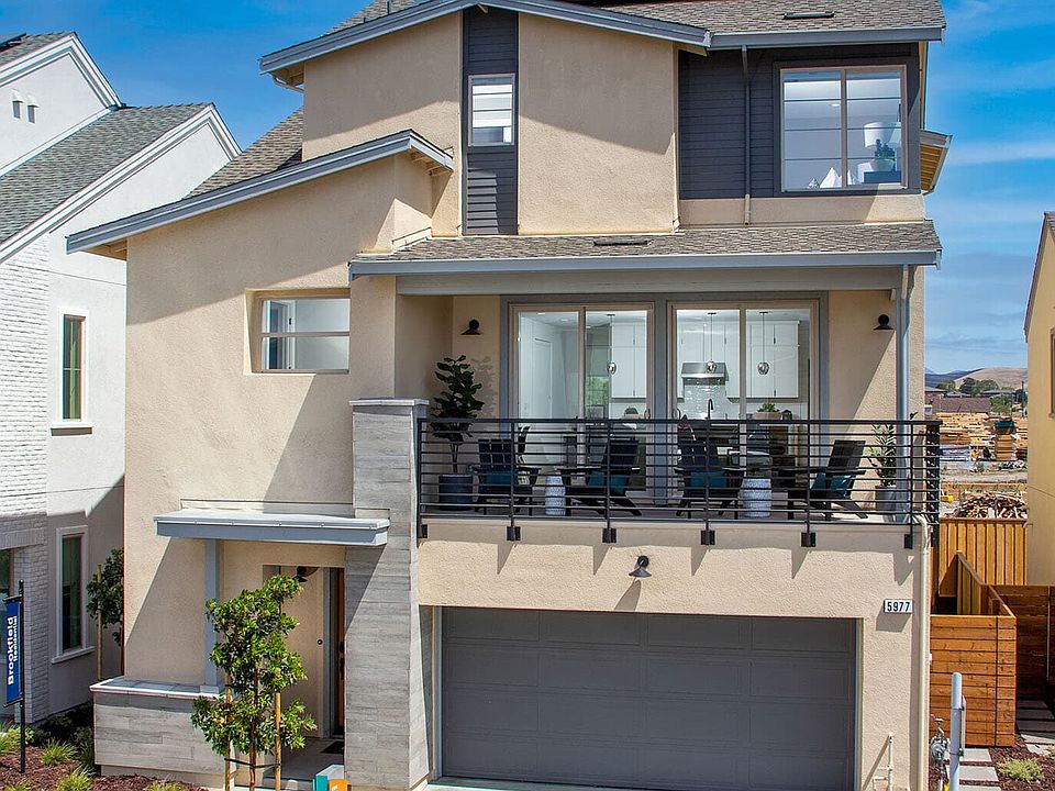 Elevation A of the Exterior Rendering of Residence Two at Melrose in Dublin, CA by Brookfield Reside