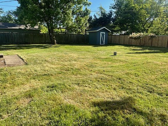 Large backyard and storage shed