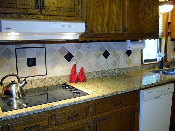 and tile back splash