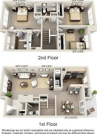 3 Bedroom | 2.5 Bath | 1560 SF 3 Bedroom | 2.5 Bath | 1560 SF