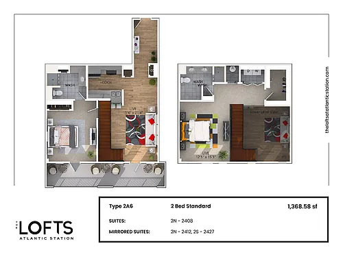 Floor plan 2A6 - 2 Bed Standard