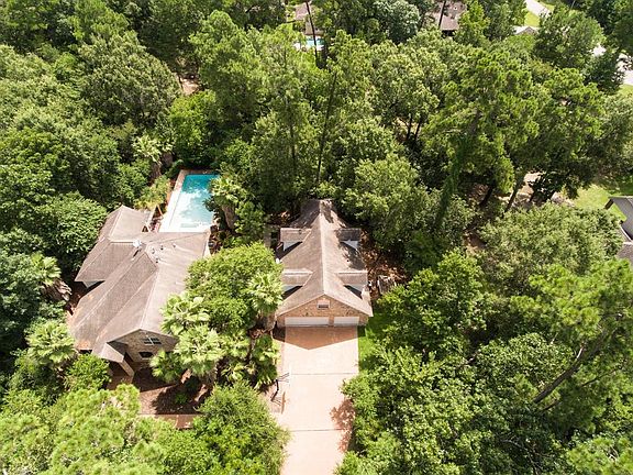 Magnificent, towering trees shelter the home from street and neighbors...