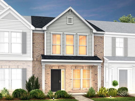 Graylyn Exterior 11 features siding, brick, covered front porch and 1 car rear load garage