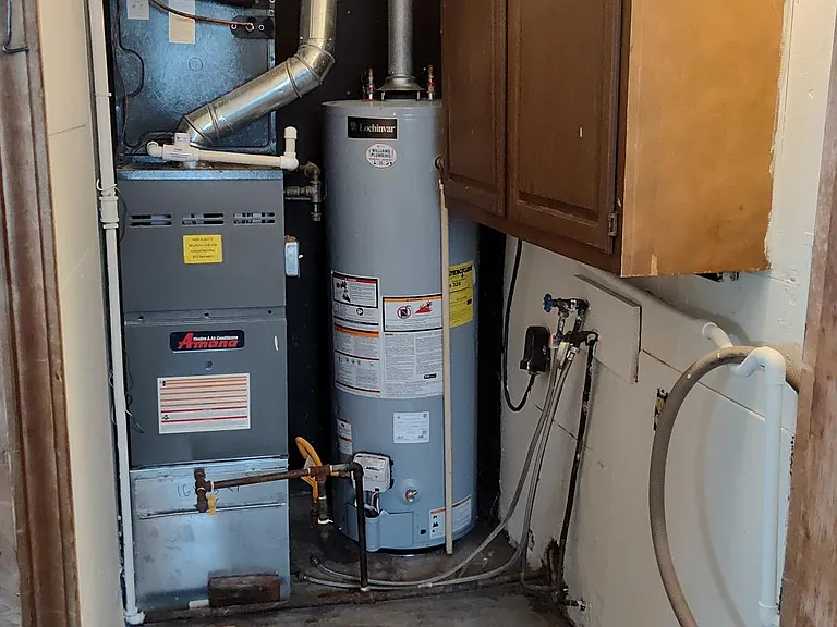 washer, dryer connections and new furnace/central air and new water heater