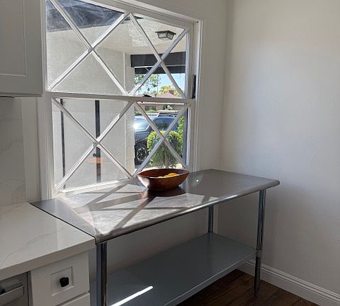 great stainless steel table for baking or extra seating