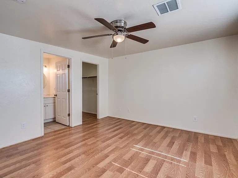 Master bedroom entry to bathroom and closet