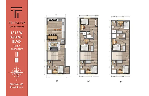 Floor plan 1813 W Adams Blvd