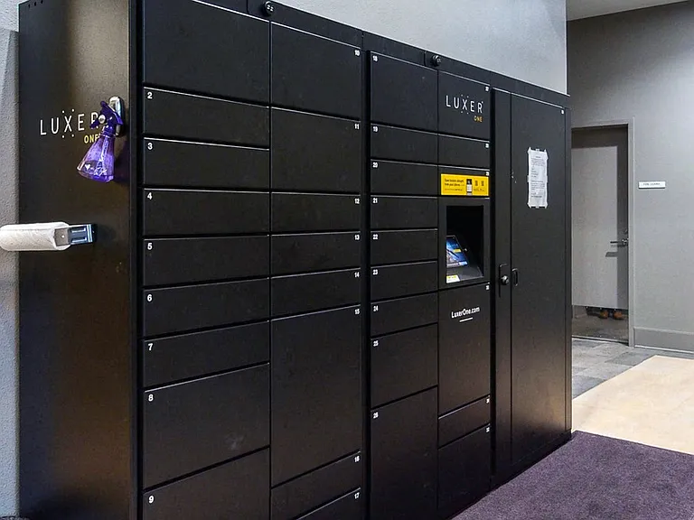 Package lockers make delivery and pickup convenient and easy.