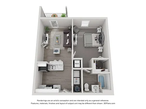 Floor plan Phase 2 - 1 x 1 Upgrade