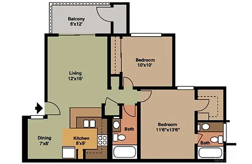 Floor plan 2X2