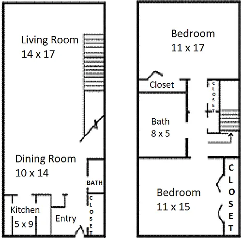 Floor plan Deluxe Townhomes Style L