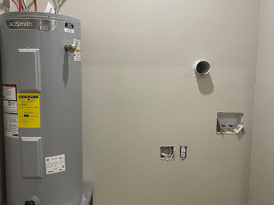 enough room for full sized stackable washer and dryer- all electric.