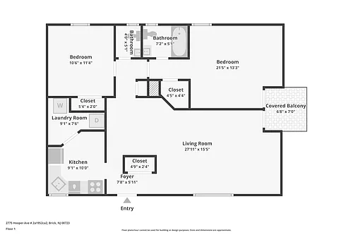 Floor plan Two Bedroom