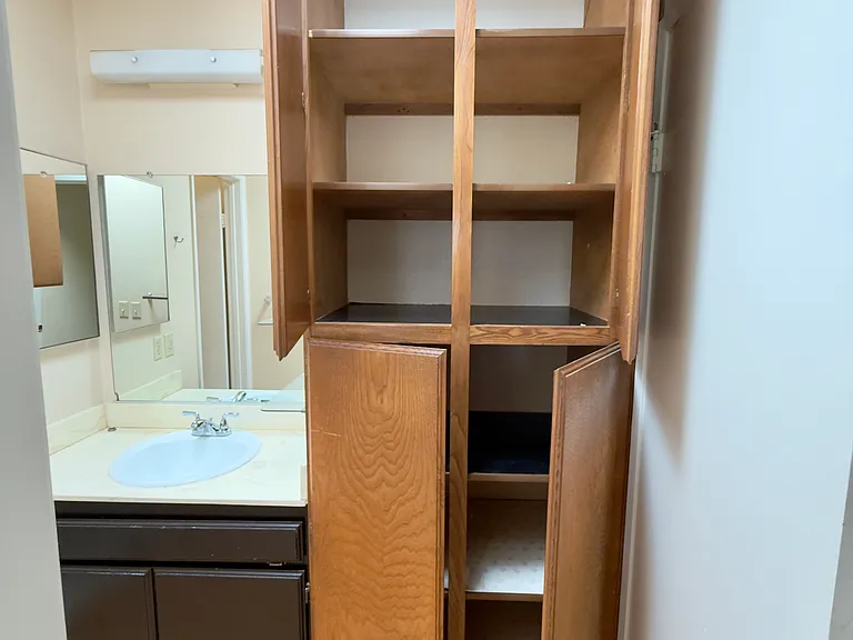 lots of cabinets space in the master bath