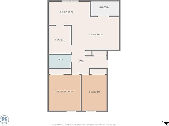 Open floorplan with private balcony
