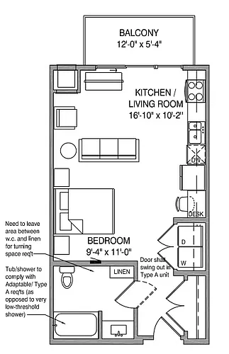 Floor plan Studio