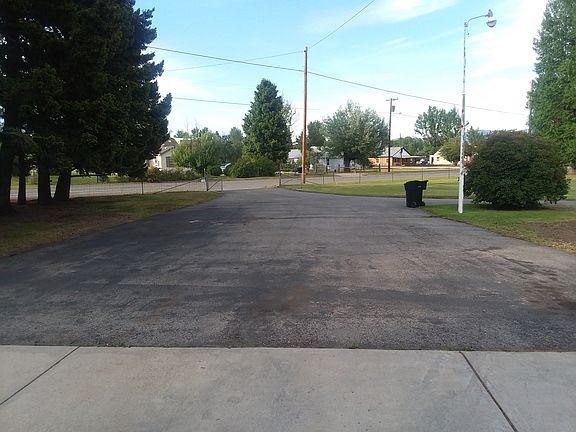 Looking down driveway