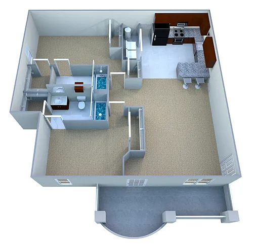 Floor plan Custom Deluxe III - 2BR