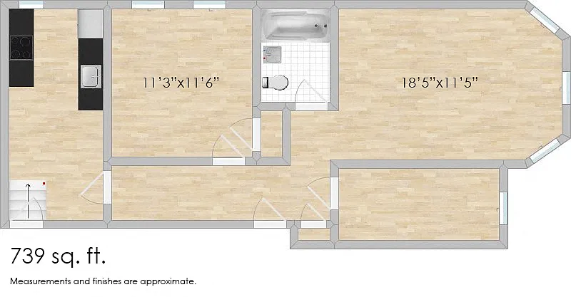 Floor plan 1151 S. Oak Park G